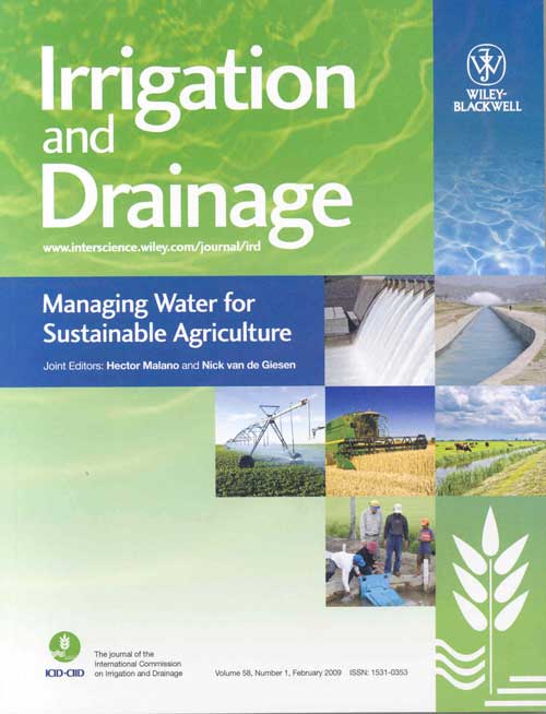 Research papers on irrigation and drainage